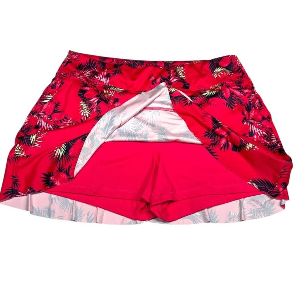 Greg Norman Tropical Print Skort Pink Size XL - Picture 4 of 7